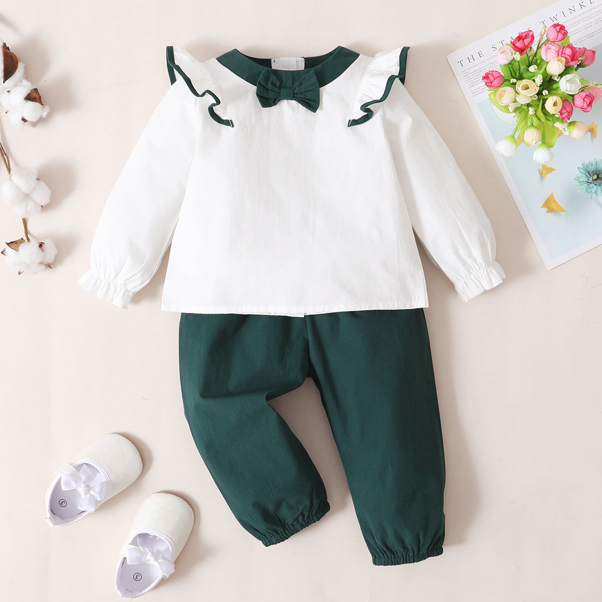 Bow Detail Top and Pants Set