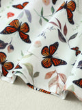 Butterfly Print Bow Detail Dress