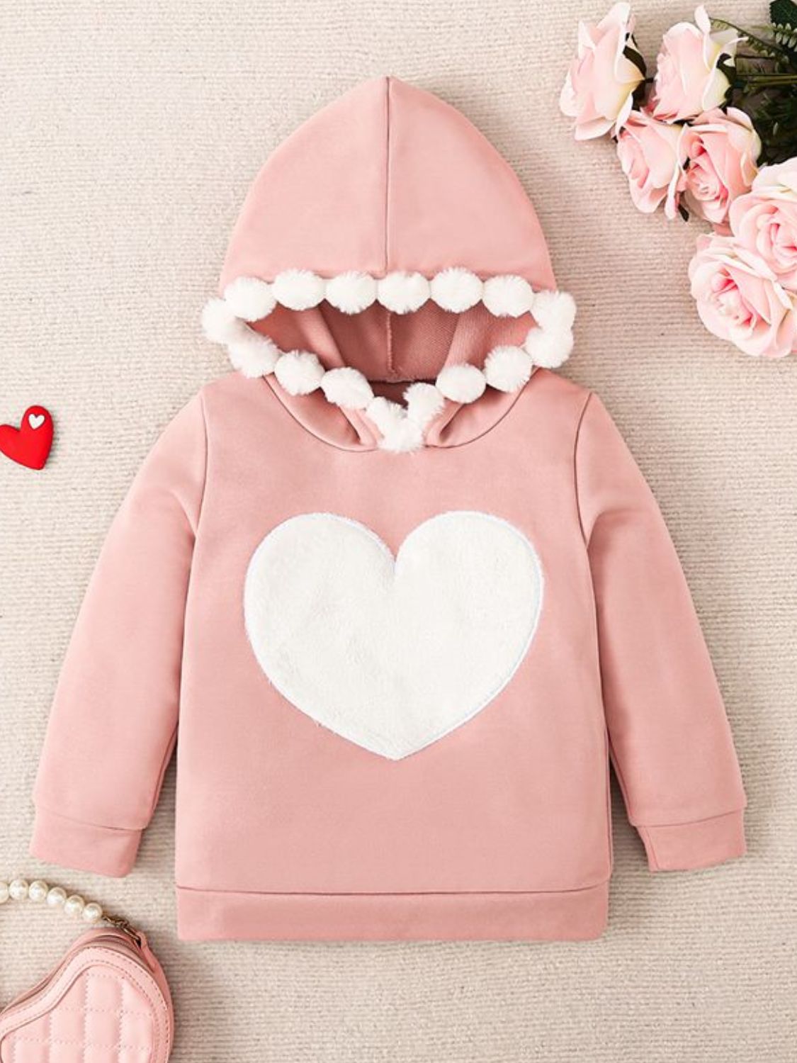 Heart Graphic Hooded Sweatshirt