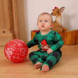 Baby MERRY CHRISTMAS Graphic Plaid Jumpsuit